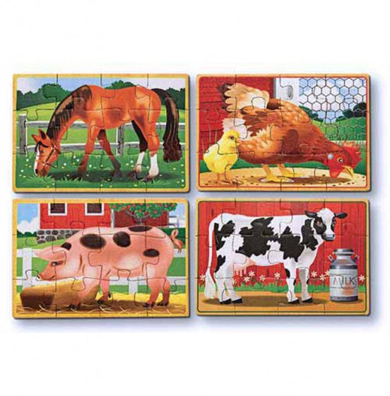 legpuzzel Boederijdieren junior hout 4 stuks