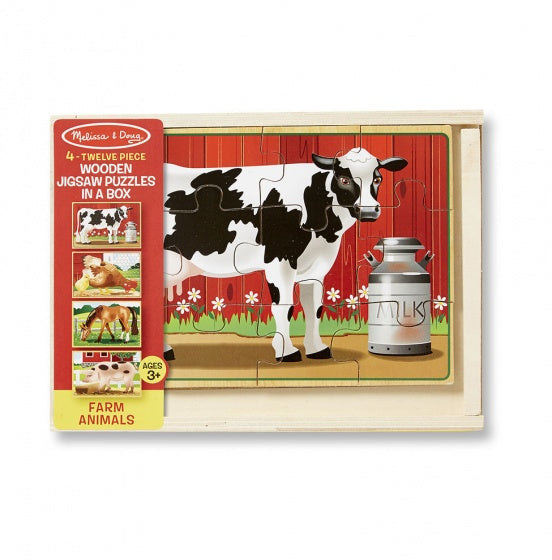 legpuzzel Boederijdieren junior hout 4 stuks