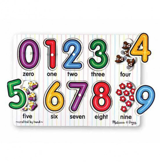 vormenpuzzel Cijfer junior hout 10 stukjes
