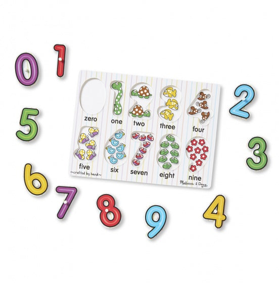 vormenpuzzel Cijfer junior hout 10 stukjes