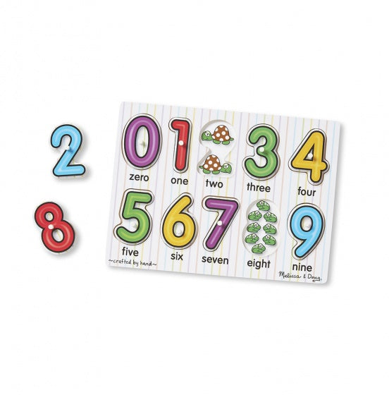 vormenpuzzel Cijfer junior hout 10 stukjes
