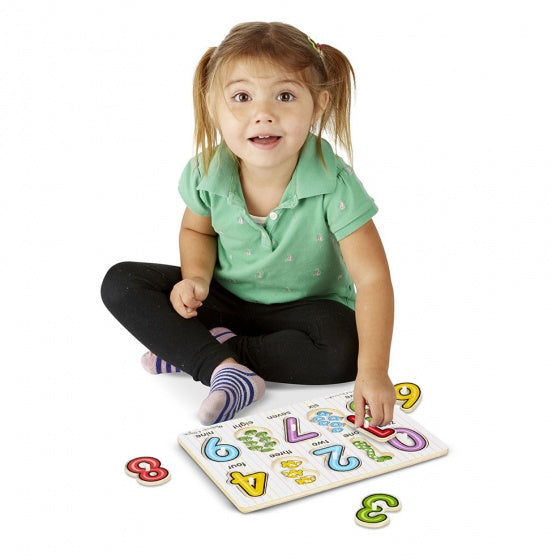 vormenpuzzel Cijfer junior hout 10 stukjes