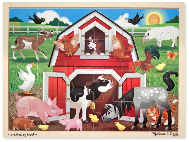 houten legpuzzel barnyard buddies 24 stukjes
