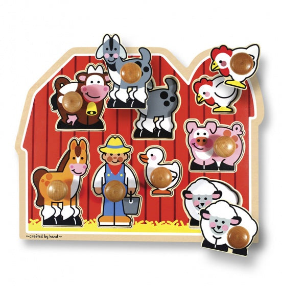 vormenpuzzel Boerderij hout junior 8 stukjes