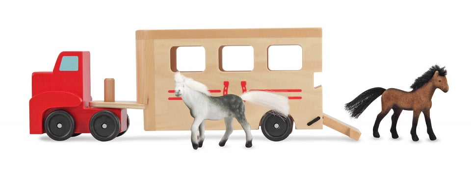 paardentrailer met paarden 4-delig