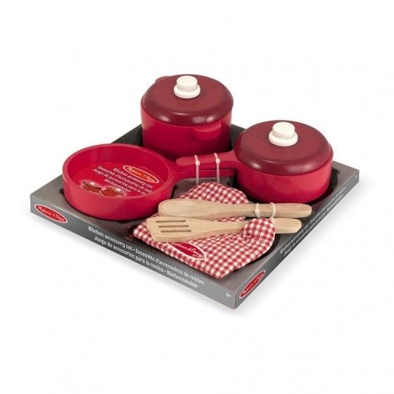 Pannenset rood 8-delig