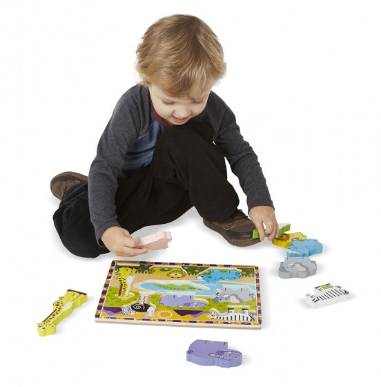 vormenpuzzel Numbers Chunky junior hout 20 stukjes