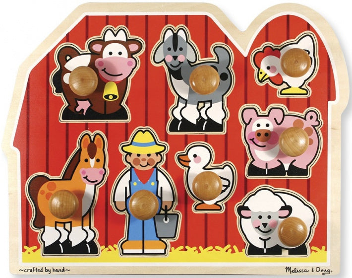 vormenpuzzel Boerderij hout junior 8 stukjes