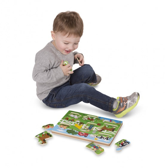 vormenpuzzel Boerderij junior hout 8 stukjes