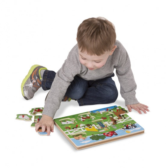 vormenpuzzel Boerderij junior hout 8 stukjes