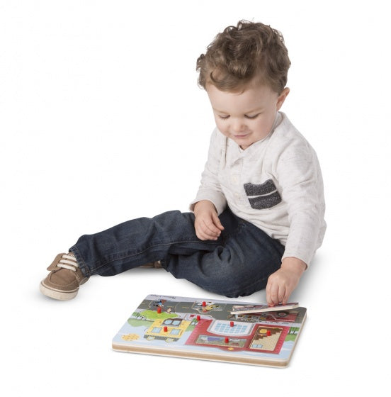 vormenpuzzel Brandweerkazerne junior hout 8 stukjes