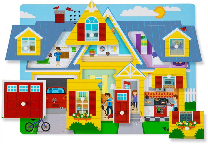 vormenpuzzel Huis junior hout 7 stukjes