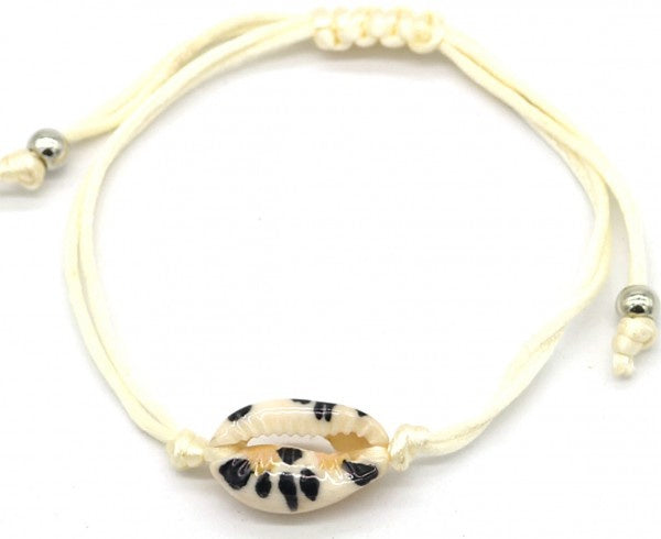 schelpenarmband Amy dames beige verstelbaar