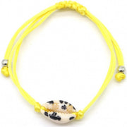 schelpenarmband Amy dames geel verstelbaar