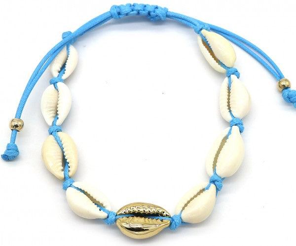 armband Bo verstelbaar goud/blauw