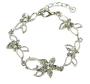 schakelarmband Dani dames kristal zilver