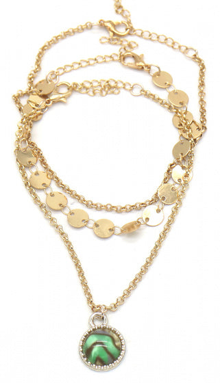 schakelarmband Denise dames 18-22 RVS goud 3 stuks