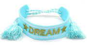armband Dream geweven katoen verstelbaar blauw