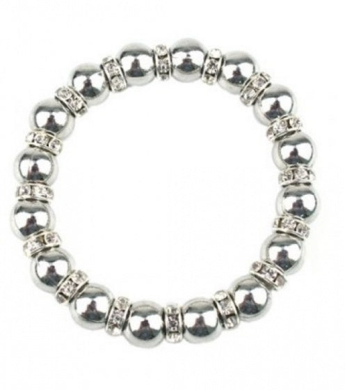 armband Eline dames elastisch staal zilver