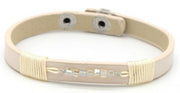 armband Fay dames 18 - 21 cm leer beige