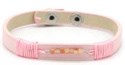 armband Fay dames 18 - 21 cm leer roze