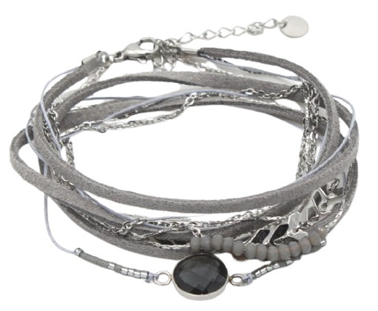 armband Hel dames RVS verstelbaar zilvergrijs