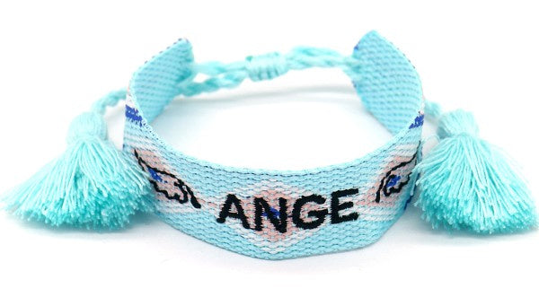 armband Lena geweven katoen verstelbaar blauw