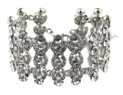 schakelarmband Loes dames kristal zilver