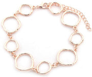 schakelarmband Lynn dames 18-22 cm RVS roségoud