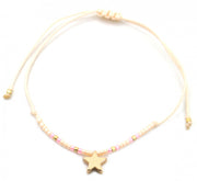 kralenarmband Merel dames verstelbaar beige