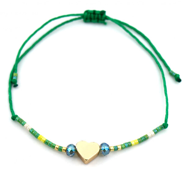 kralenarmband Merel dames verstelbaar groen