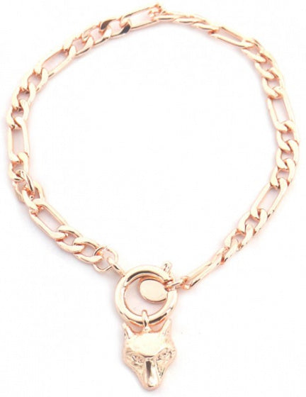 schakelarmband Nova dames RVS roségoud