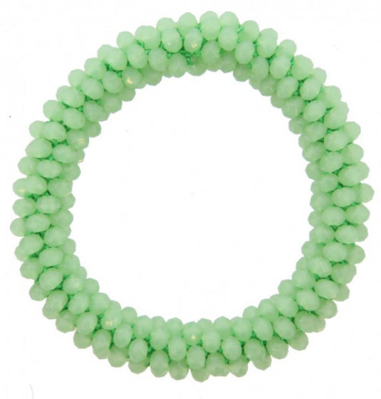 kralenarmband Philou dames glas elastiek groen