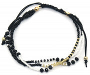 armband Sara dames verstelbaar zwart/wit