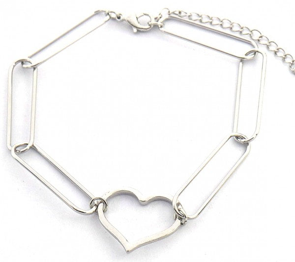 schakelarmband Sarah 18-22 cm RVS zilver