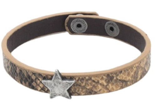 armband Ster unisex polyurethaan lichtbruin