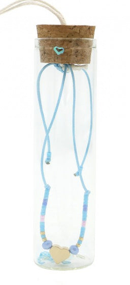 kralenarmband Veerle dames verstelbaar blauw