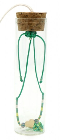 kralenarmband Veerle dames verstelbaar groen
