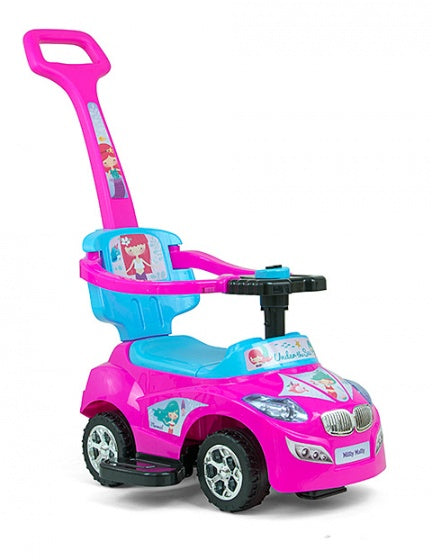 Happy loopwagen junior roze/blauw
