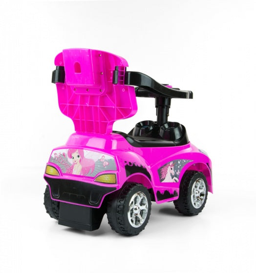 Happy loopwagen prinsesauto roze