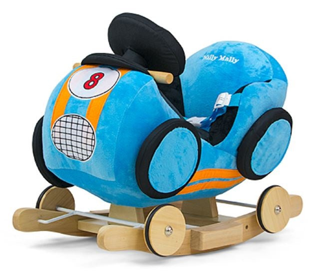 hobbelfiguur Speedy auto blauw