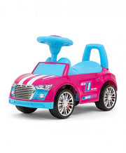 loopauto raceauto junior roze/blauw