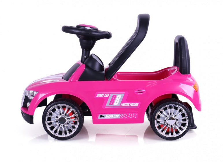 loopfiets raceauto junior roze