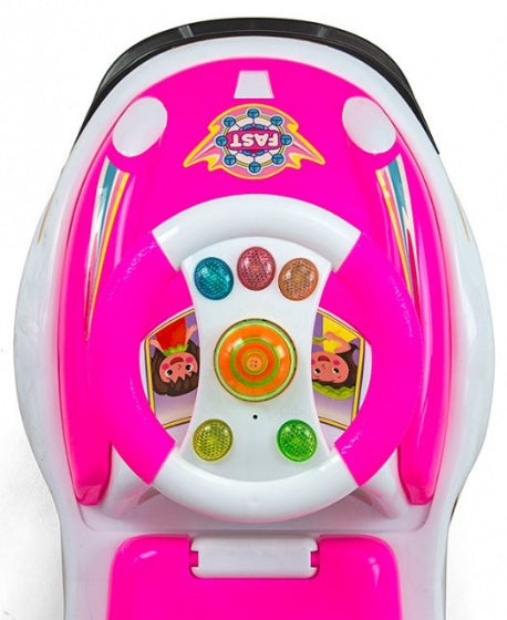 Ride On Bravo loopwagen Fast junior roze/wit