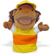 handpop Puppis junior 24 cm bruin/geel