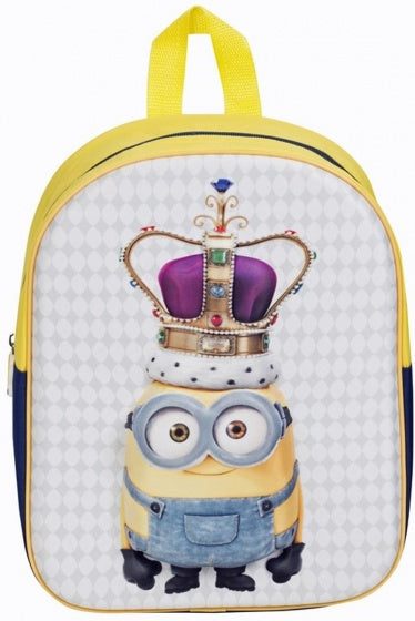 3D rugzak King Bob Minions 31 x 27 x 10 cm geel-blauw
