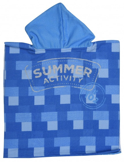badponcho Summer Minions blauw junior 50 x 100 cm