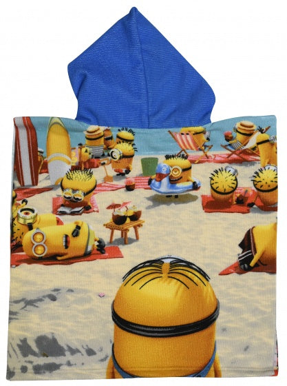 badponcho Vacay Minions blauw junior 50 x 100 cm
