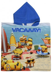 badponcho Vacay Minions blauw junior 50 x 100 cm