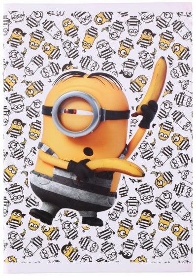 schriften Minions A5 geruit wit 3 stuks
